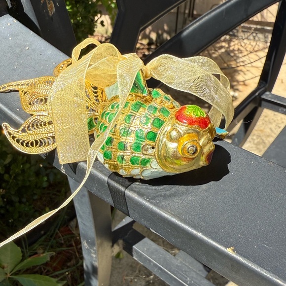 Cloisonné Articulated Koi Fish Ornament - Picture 1 of 12